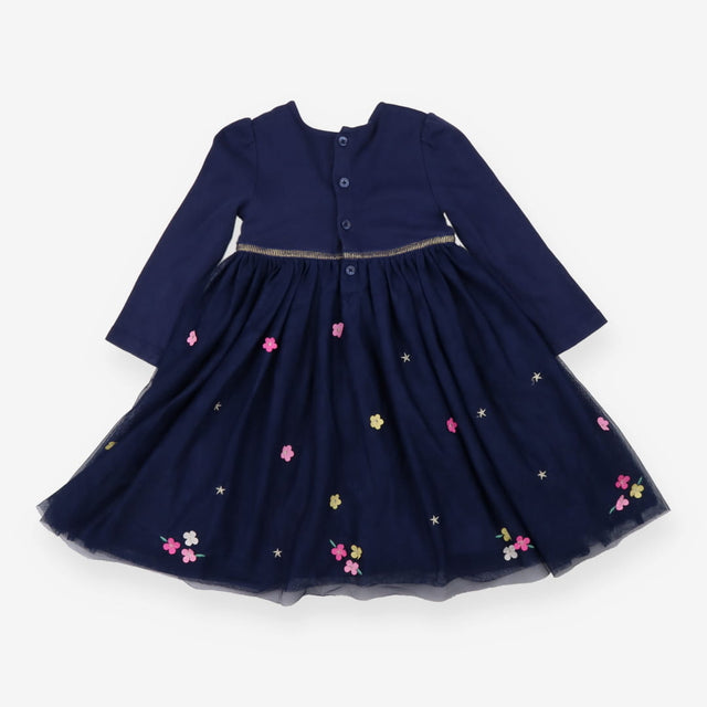 Navy dress tulle skirt unicorns and flowers