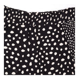 Maxi Skirt Black White Polka Dot Smocked Waist