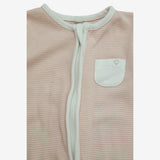 Pink and White Stripe Sleepsuit