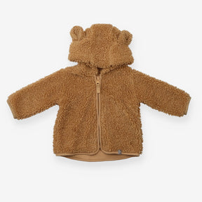 Fleece Jacket Brown with Hood and Bear Ears