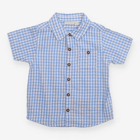 Shirt Short Sleeve Blue Check