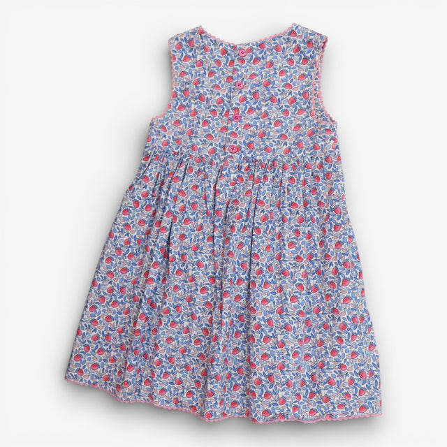 Dress party blue leaf strawberry pockets