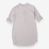 Oliver Bonas Grey Crepe Midi Shirt Dress Stretch