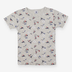 Tee SS grey Paris fox Eiffel Tower