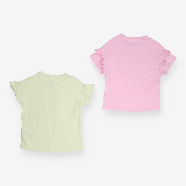 T-Shirts Pink Hearts and Green Poodle 2-Pack