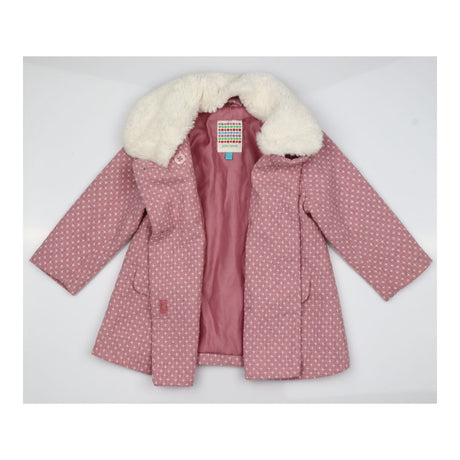 Pink Coat with Fleece Collar