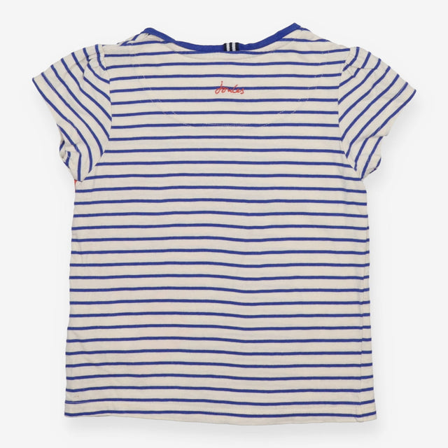 T-shirt blue and white stripe with red heart