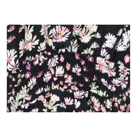 Hush Black Multicolour Floral Print Shirred Waist 