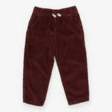 Trousers brown jumbo cord white drawstring