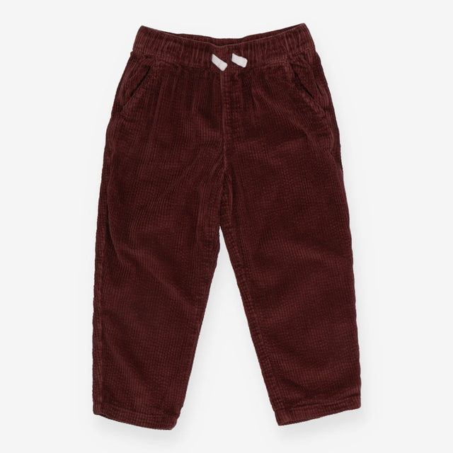 Trousers brown jumbo cord white drawstring