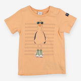 T-shirt Orange Seagull High top Print