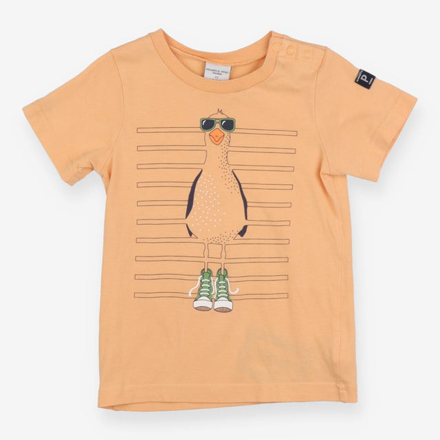 T-shirt Orange Seagull High top Print
