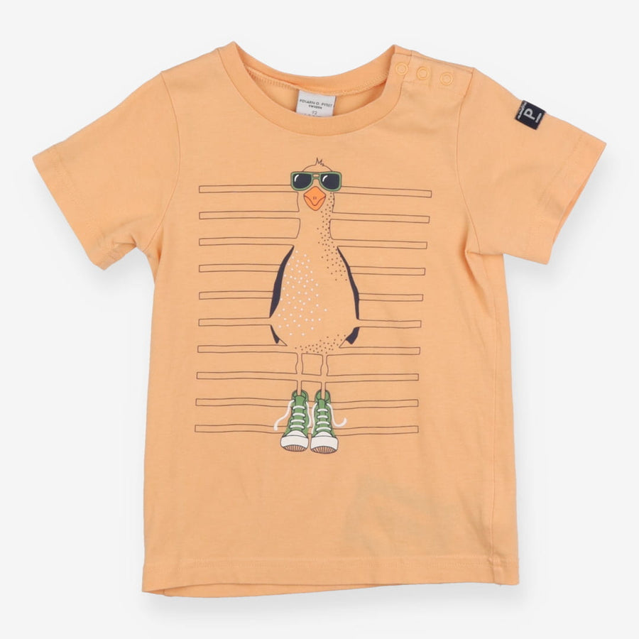 T-shirt Orange Seagull High top Print