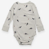 Bodysuit and Leggings Outfit - Bird Print