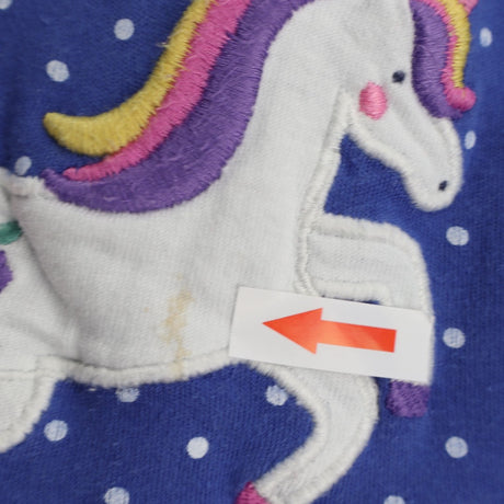 Dress Long Sleeved Blue Polka Dot Unicorn Parade