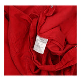 Bright Cherry Red 100% Cotton Corduroy Bib Adjusta