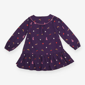 Purple Dress Fruits and Dogs