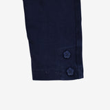 Navy Button Leggings