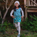 Rainbow print sleeveless dress with pockets