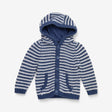 Blue and white checked cardigan