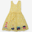 Dress Yellow with Dots Light House, Boat and House