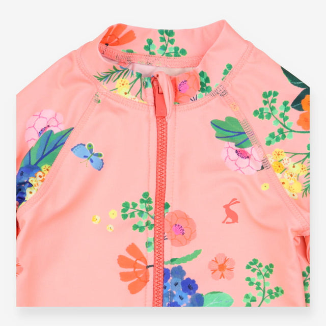 Pink floral sunsuit