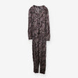 Jumpsuit Long Sleeve Black Paisley Print