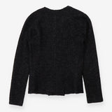 Jacket Black Wool Collarless