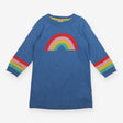 Dress knit blue rainbow