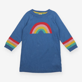Dress knit blue rainbow