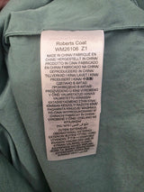 Coat Sage Green Cotton Longline Button Front With 