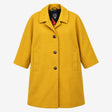 Coat Mustard Yellow Wool Blend Cocoon Three Quarte