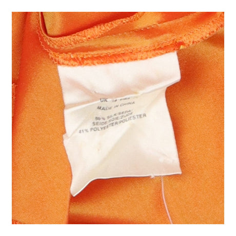 Jaeger Orange Silk‑Blend Sleeveless Vest Top