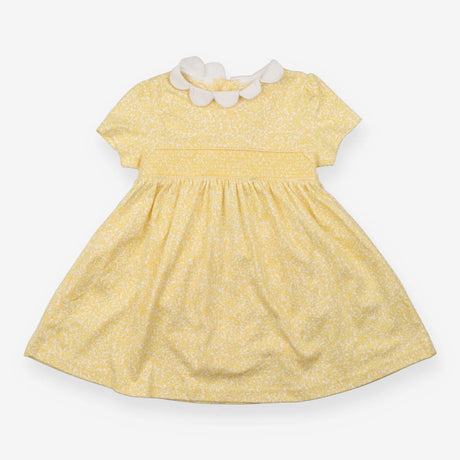 Dress Jersey yellow Floral Collared with bloomers