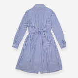 Seraphine Blue White Stripe Tie Front Cotton Mater