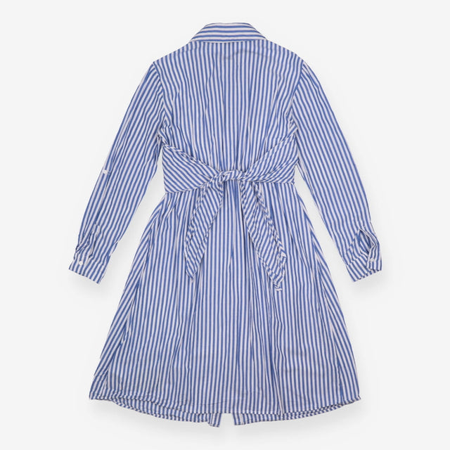 Seraphine Blue White Stripe Tie Front Cotton Mater