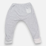 Joggers White and Grey with a Pocket