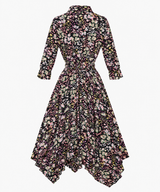 Hush Black Multicolour Floral Print Shirred Waist 