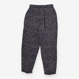 Floral Cuffed Trousers Navy & White Floral Print