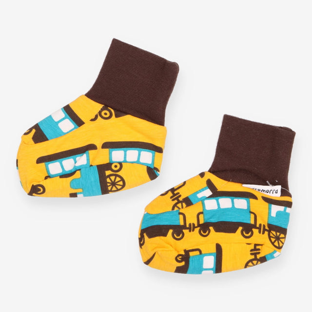 Footies Yellow and Brown Trains