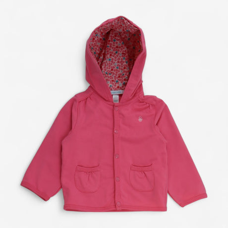 Obabi - Sweater Pink with Poppers and Hood