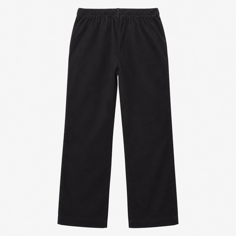 Straight Leg 100% Cotton Corduroy Trousers Black S