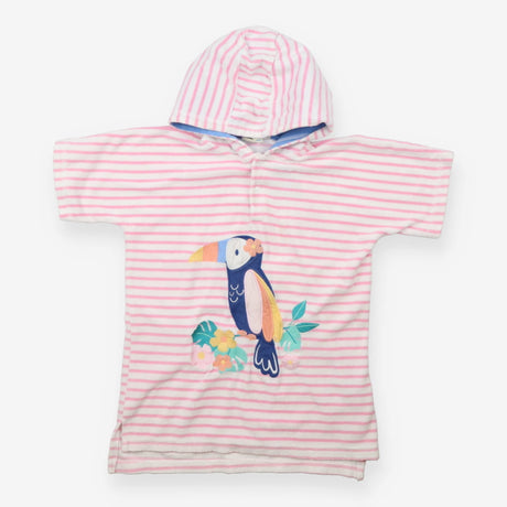 Cover up towelling pink stripe toucan