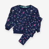 Outfit sweatshirt and leggings navy leopard