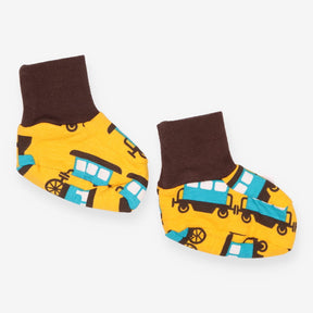 Footies Yellow and Brown Trains