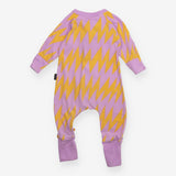 Sleepsuit zip purple yellow zigzag