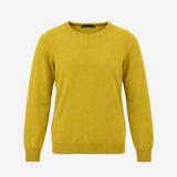 Jumper Pure Cashmere Crew Neck Knit Chartreuse Yel