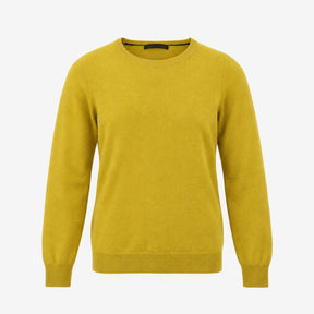 Jumper Pure Cashmere Crew Neck Knit Chartreuse Yel