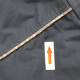 Navy coat with striped detachable fleece