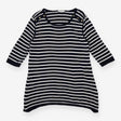 Nautical stripe knit dress with anchor gold hardwa